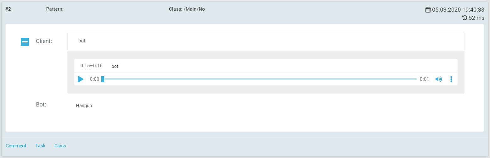 Textual representation of the recognized phrases