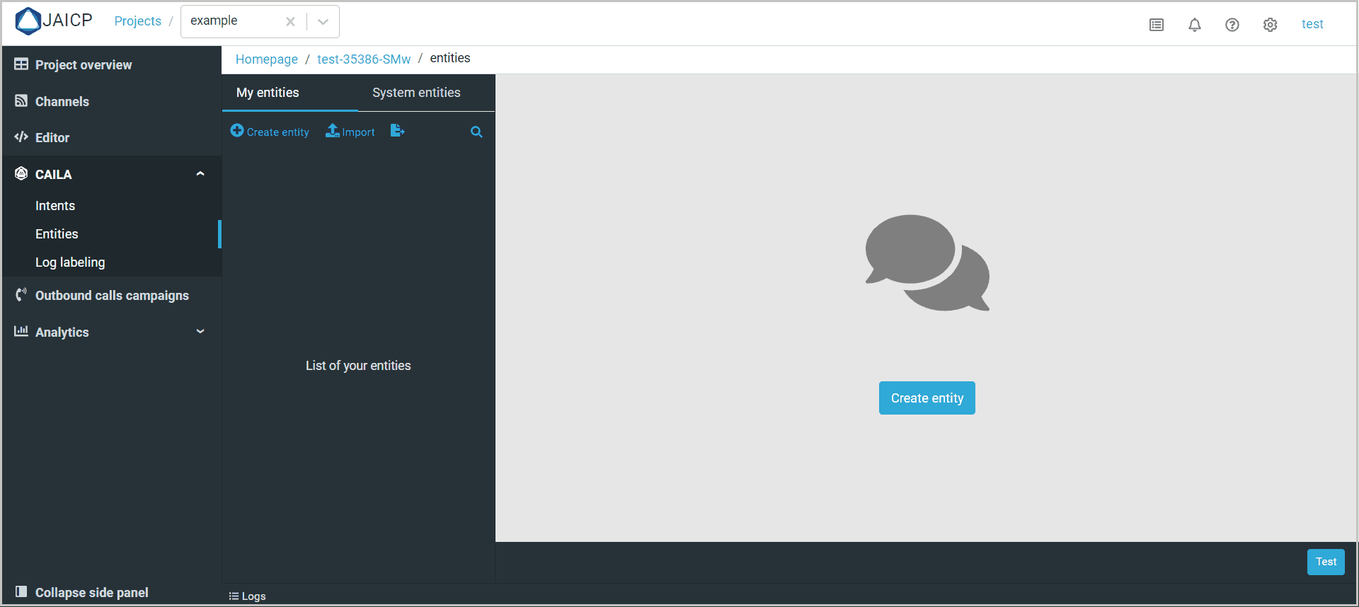 Activating custom entities