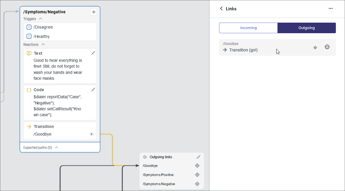 The active link is highlighted in gold