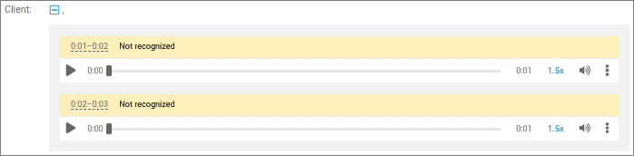 Client phrase recording Client phrase recording
