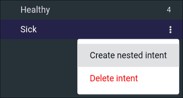 Creating a nested intent