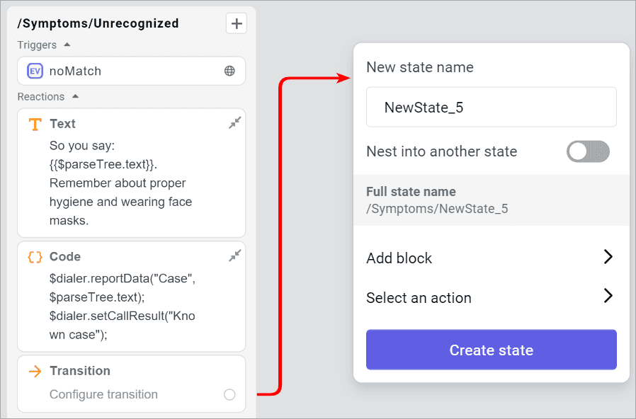Creating links on the canvas